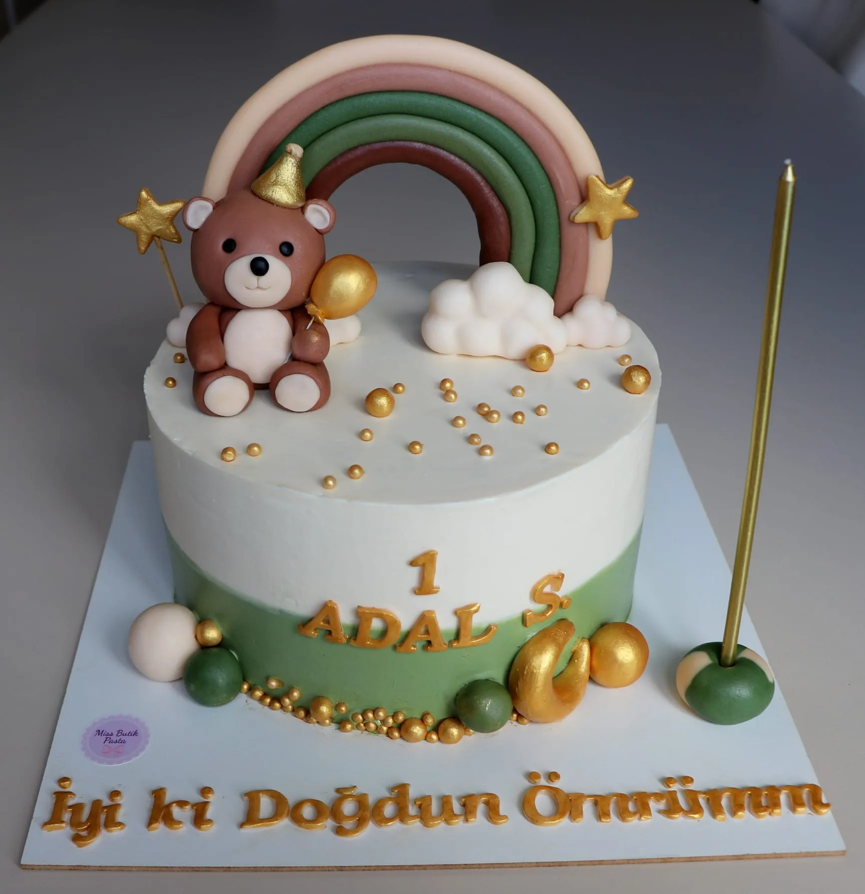 Miss Butik Pasta şeker hamuru figürlü doğum günü pastası